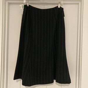 Alfani flared skirt, black with blue pinstripes, never worn